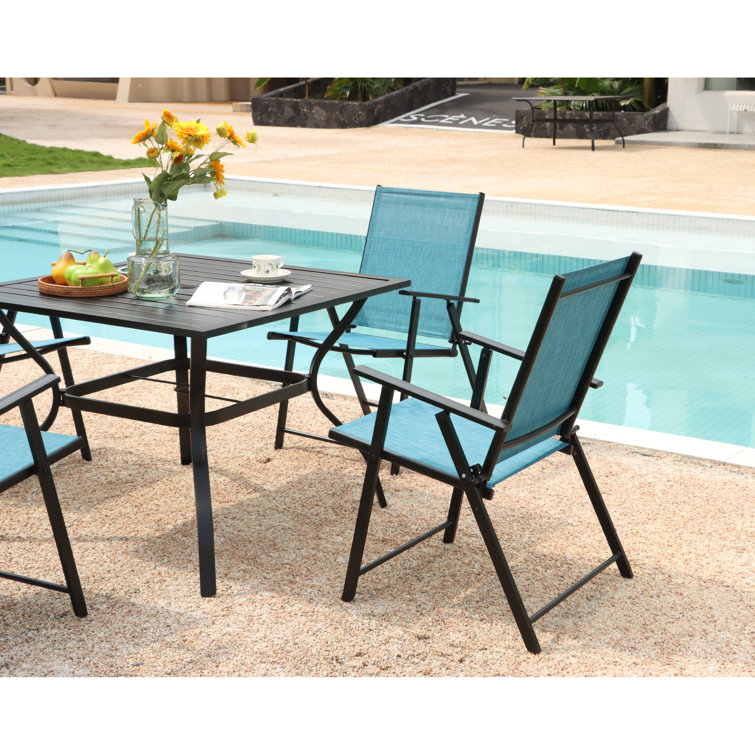 Threshold 7 piece sales folding patio set